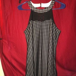 Halter dress - cross hatch design